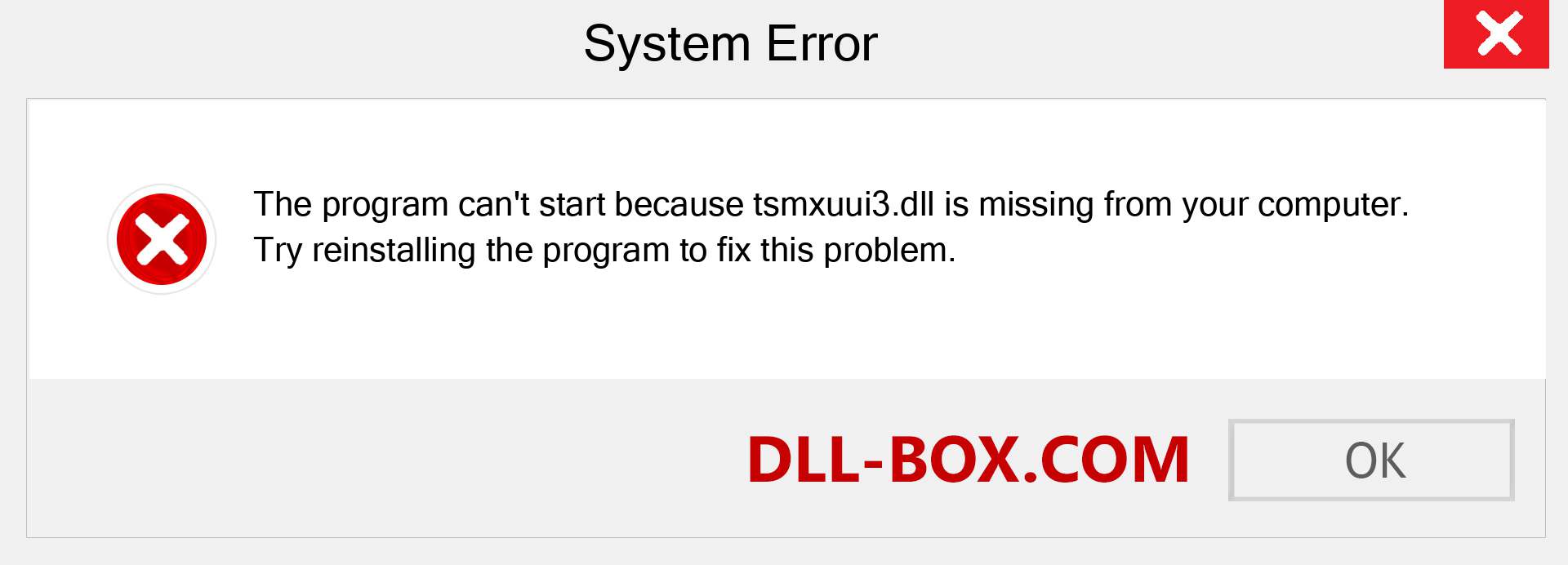  tsmxuui3.dll file is missing?. Download for Windows 7, 8, 10 - Fix  tsmxuui3 dll Missing Error on Windows, photos, images
